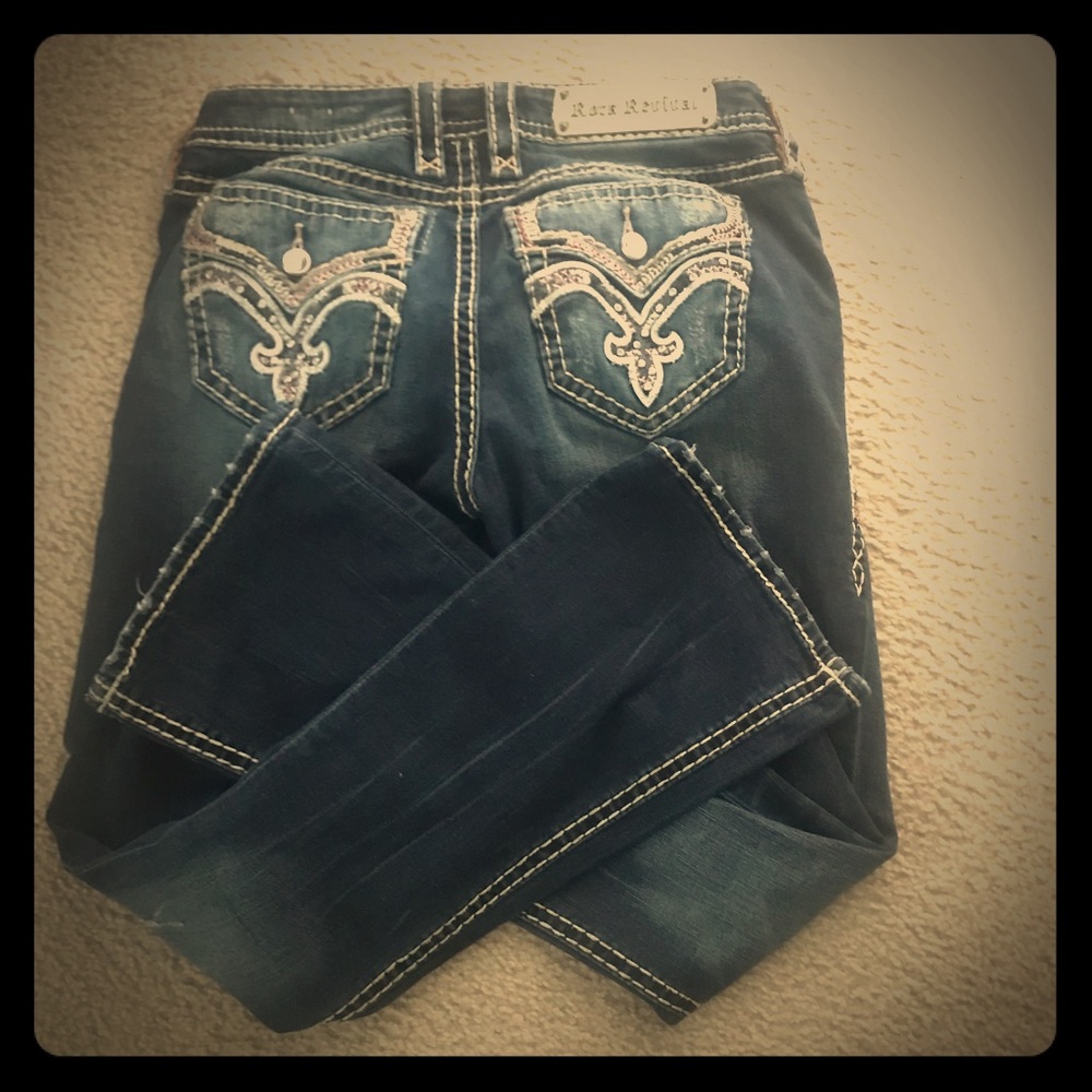 Beautiful rock revivals dark wash size 29